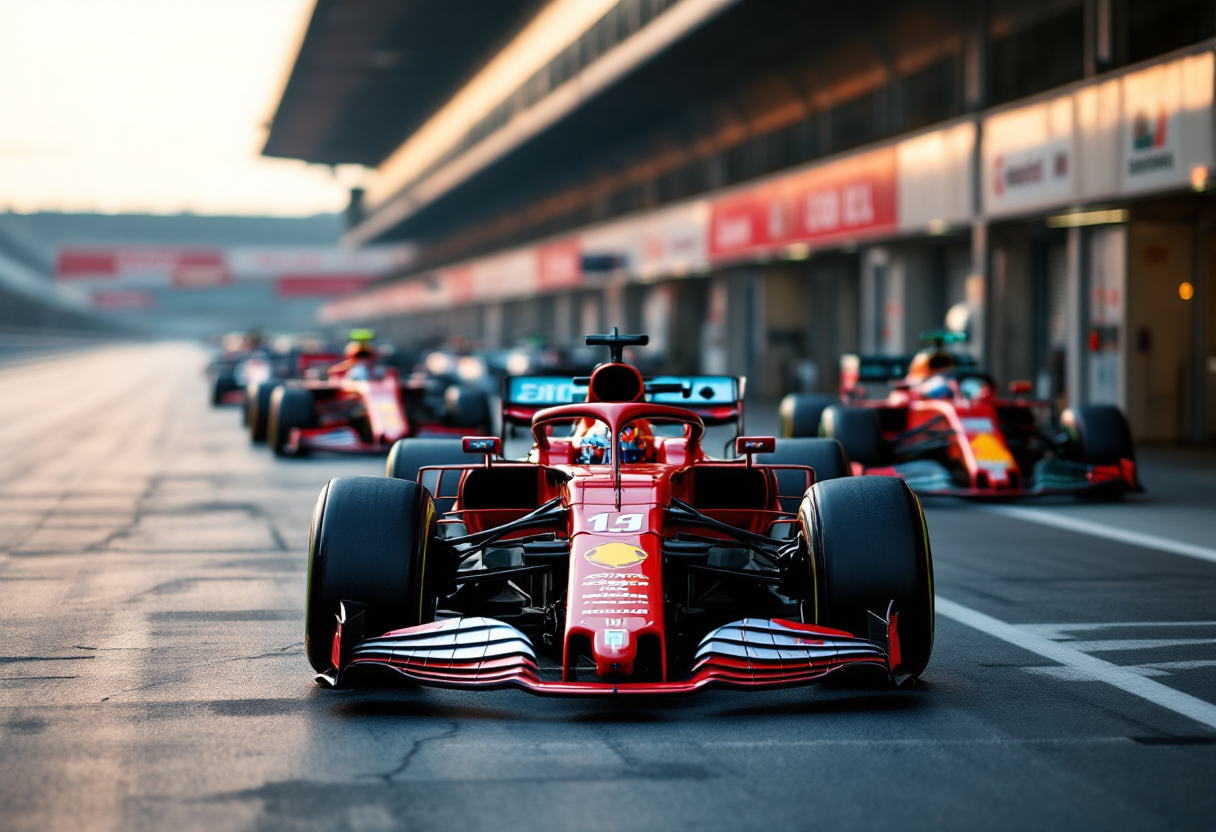 Immagine del blackout durante la gara di Formula 1 in Bahrain