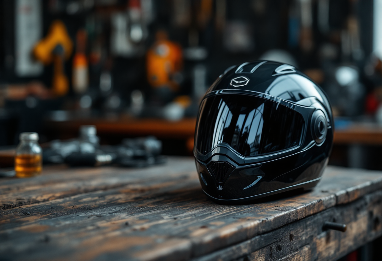 Casco da moto intelligente con tecnologia avanzata