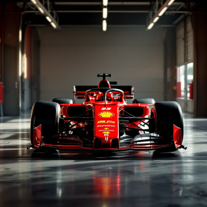 Monoposto Ferrari SF-25 in azione durante una gara