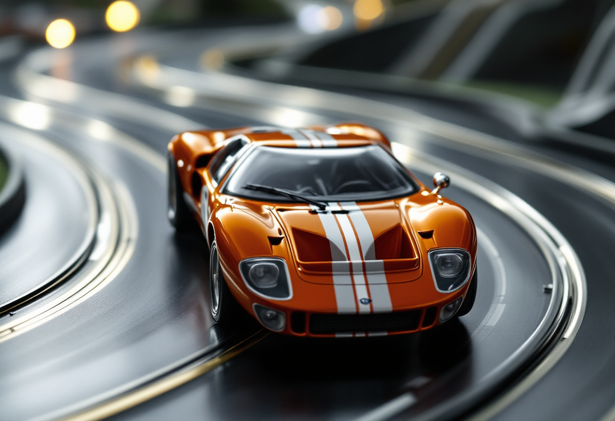 Ford GT40 su pista slot car di Slot Mods Raceways