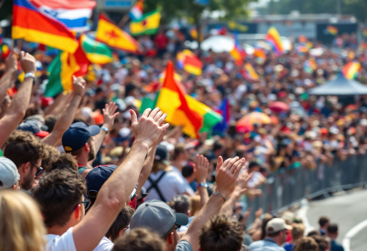 Gala di apertura della Formula 1 con pubblico in festa