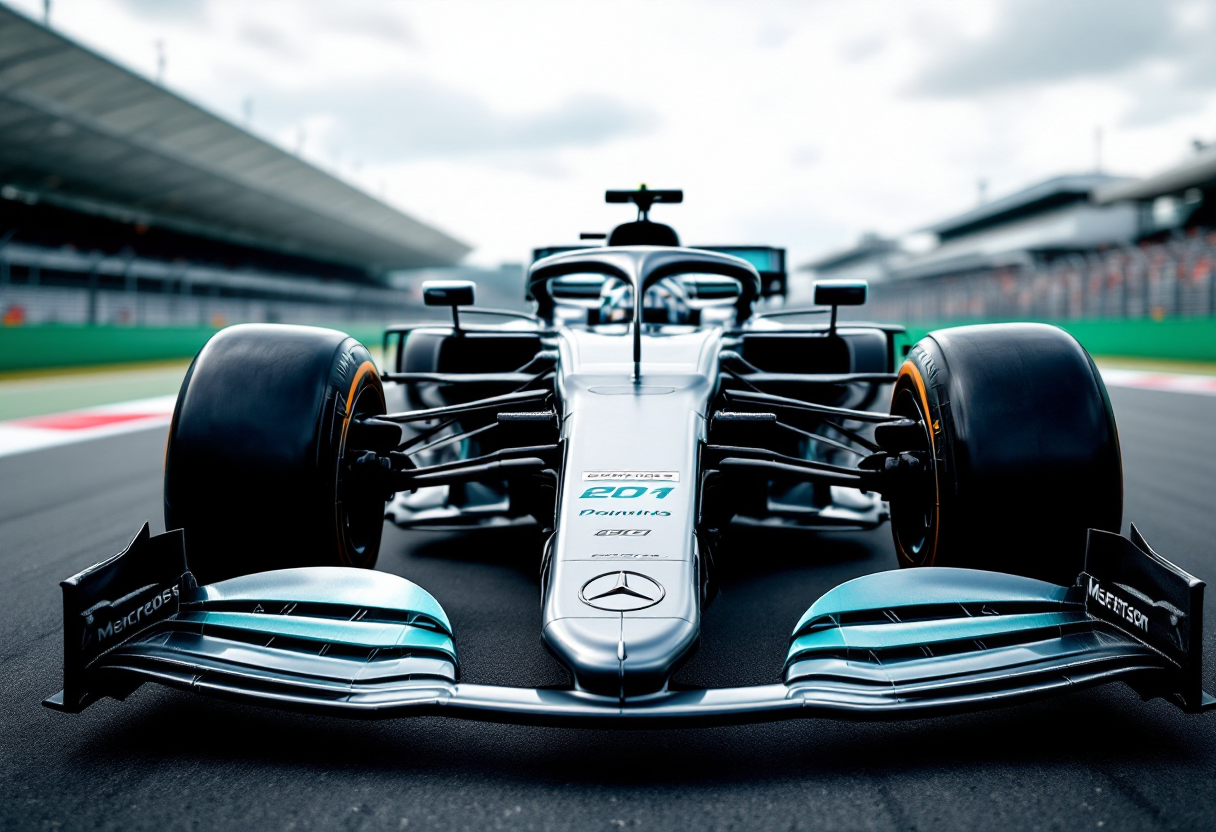 George Russell al volante della Mercedes nel 2025