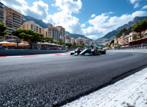 Auto da corsa in azione al Gran Premio di Monaco