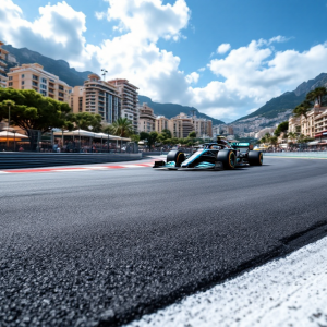 Auto da corsa in azione al Gran Premio di Monaco