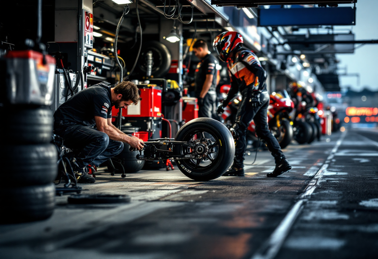 Logo di Lifenet Healthcare e Aprilia Racing in MotoGP