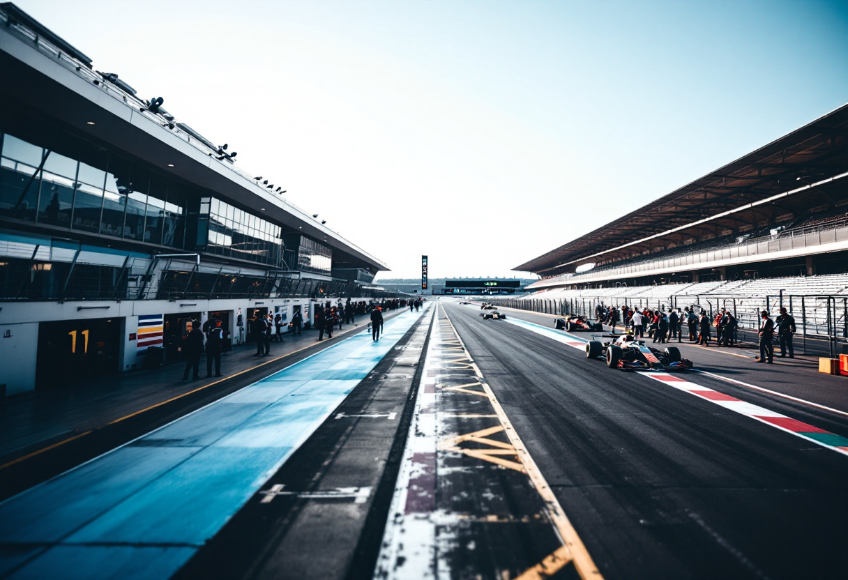 Max Verstappen con la Red Bull in pista durante una gara di F1