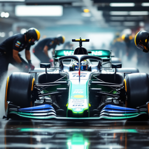 Mercedes F1 W16 in pista con i suoi piloti