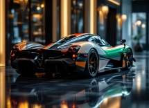 Pagani Zonda Tricolore in un contesto dinamico