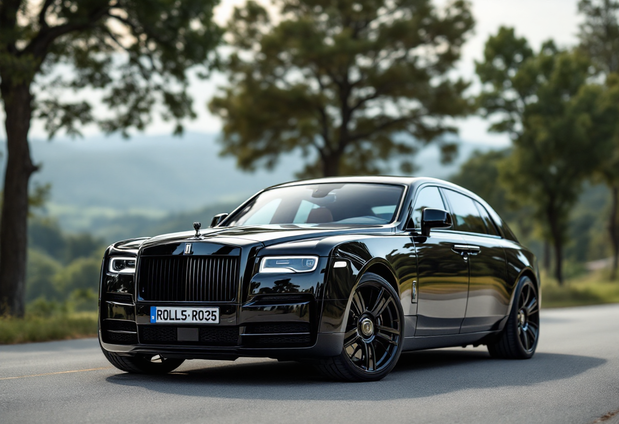 Rolls-Royce Spectre Black Badge in un ambiente elegante