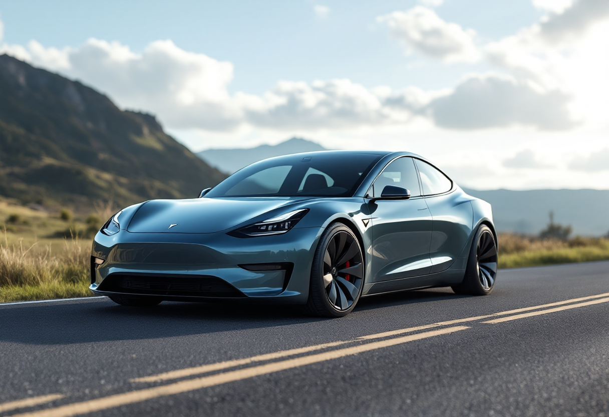 Nuova Tesla Model Y 2025 con design rinnovato e innovazioni