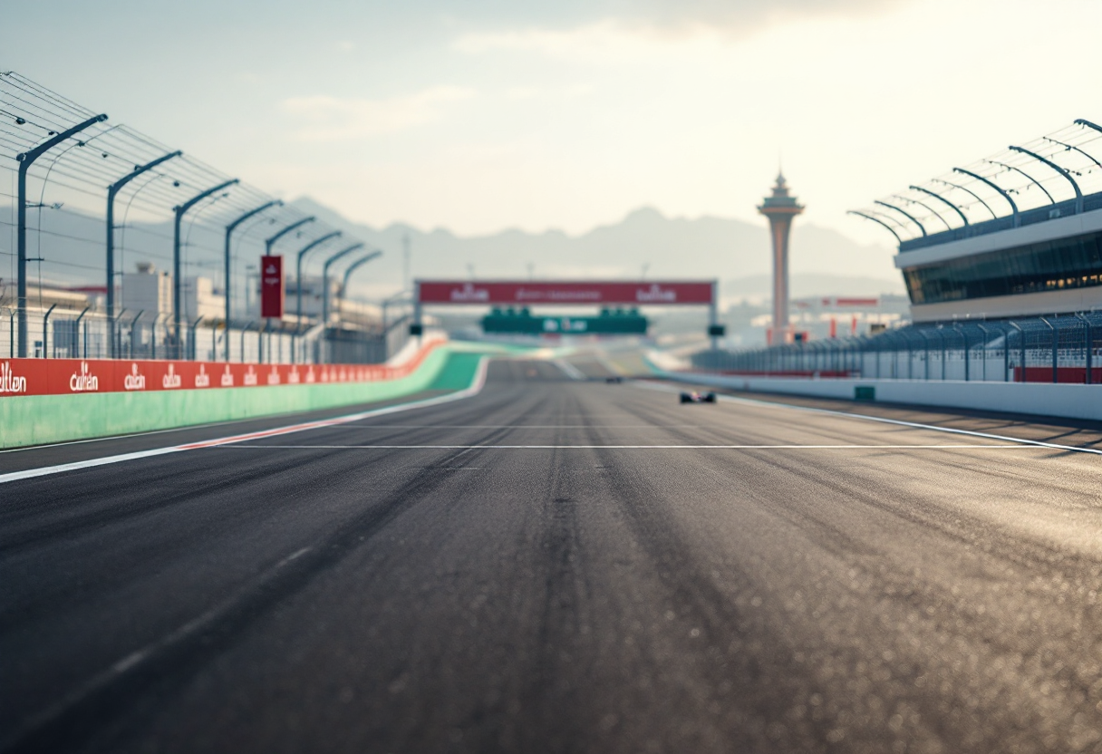 Piloti di Formula 1 in azione durante i test a Sakhir