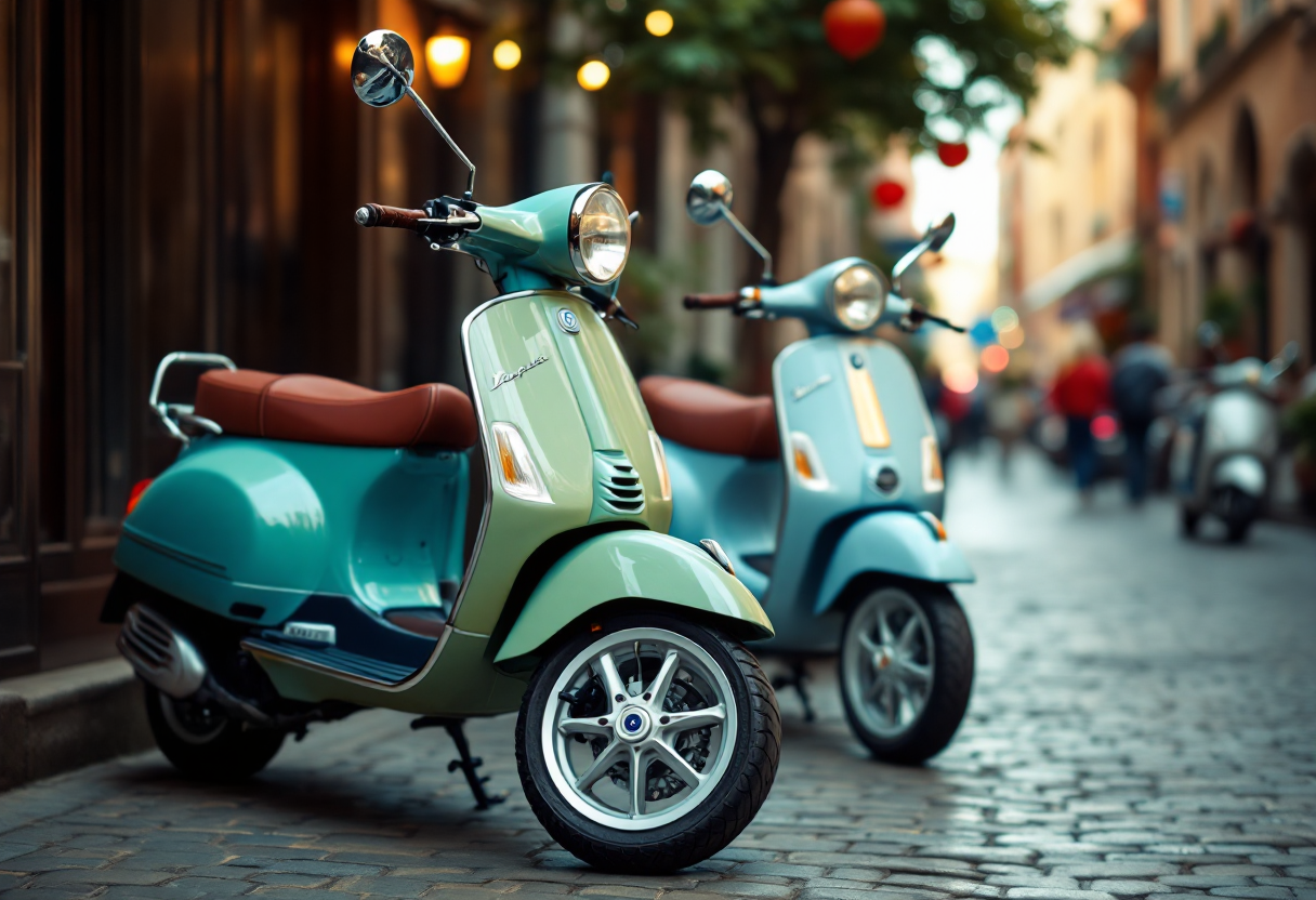 Nuove Vespa Primavera e Sprint 2025 in esposizione