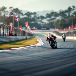 Alex Marquez in azione durante la Sprint di MotoGP in Thailandia