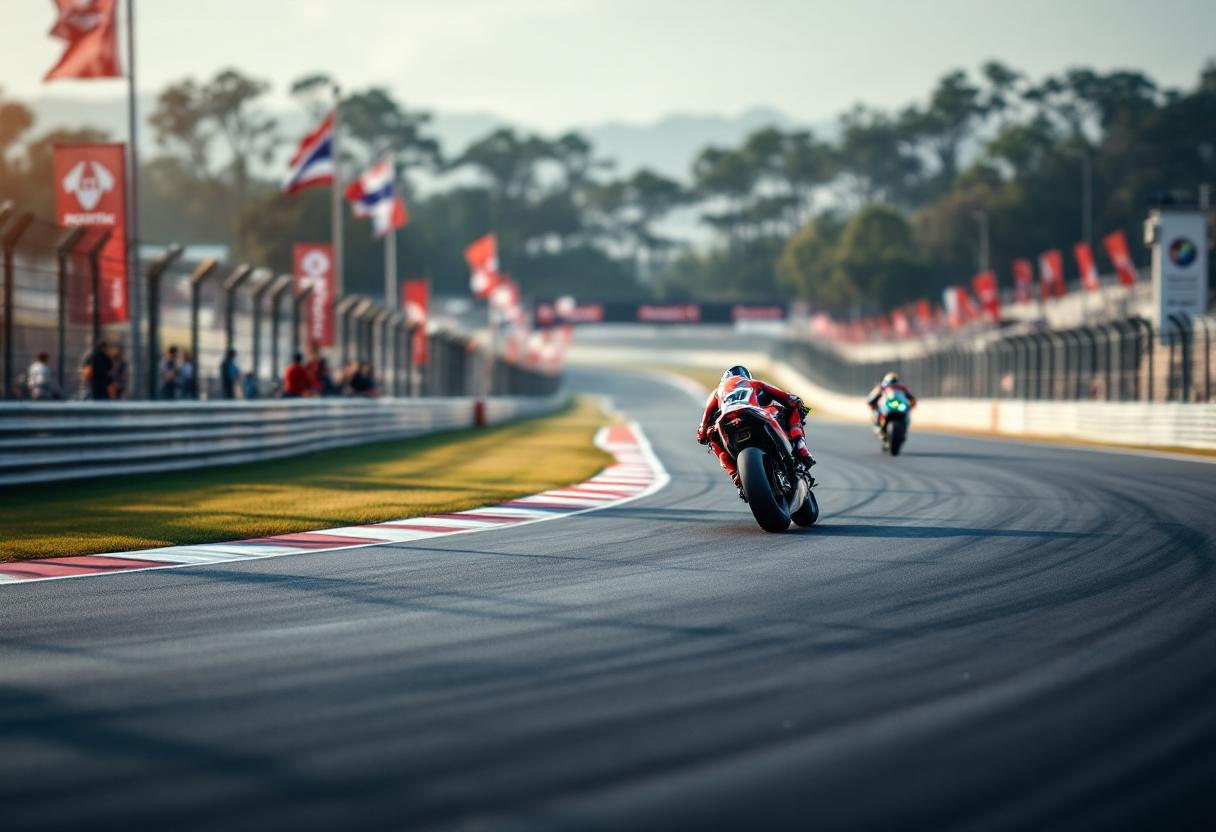 Alex Marquez in azione durante la Sprint di MotoGP in Thailandia