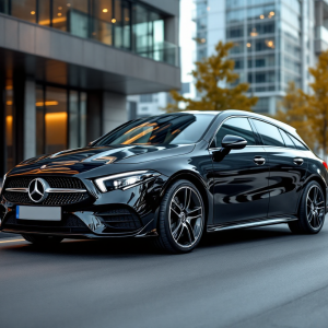 Mercedes CLA Shooting Brake in movimento su strada