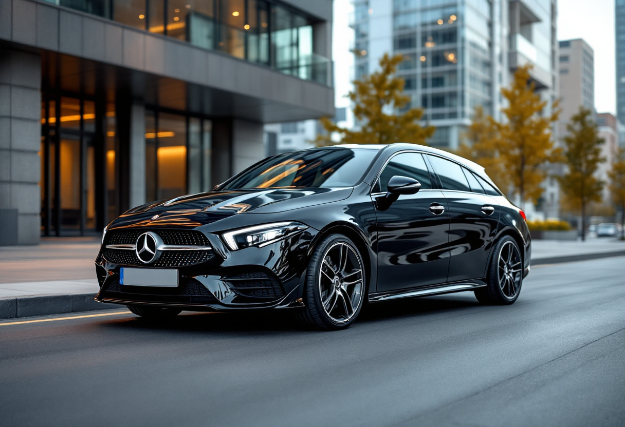 Mercedes CLA Shooting Brake in movimento su strada