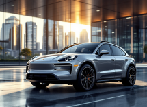 Porsche Macan elettrica in un contesto urbano moderno