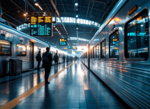 Immagine di un treno fermo durante uno sciopero