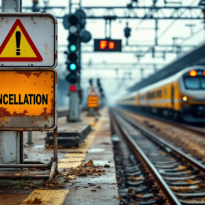 Immagine informativa sullo sciopero dei treni