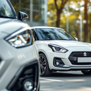 Suzuki Swift Hybrid Waku in un ambiente urbano