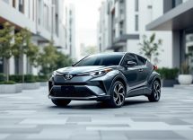 Toyota C-HR+ SUV elettrico in movimento