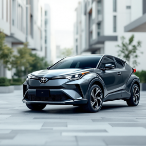 Toyota C-HR+ SUV elettrico in movimento